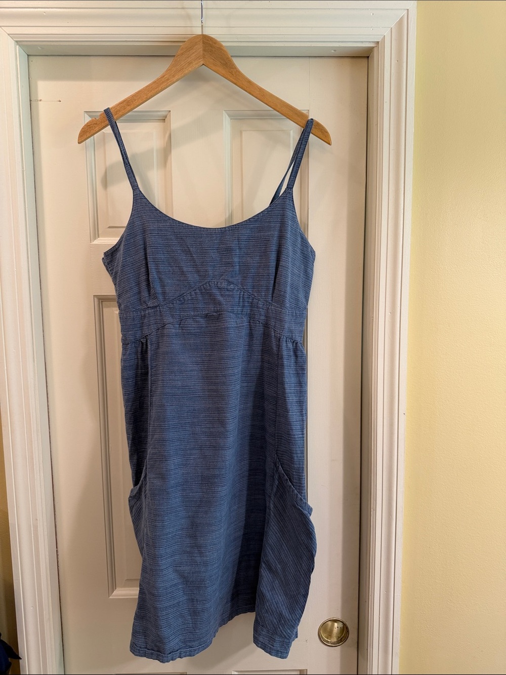Horny Toad Blue Striped Spaghetti Strap Mini Dress